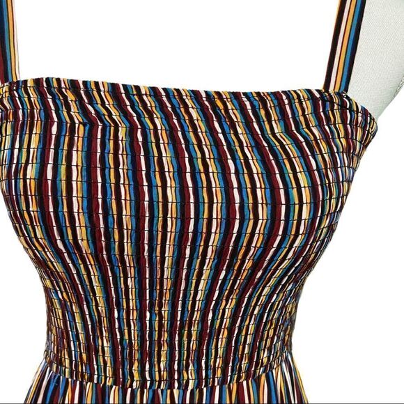 Band of Gypsies Multicolor Striped Side Slit Maxi Dress - Picture 4 of 14